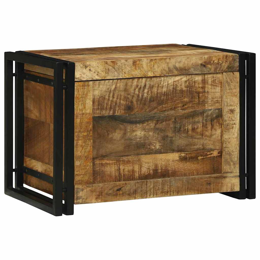 Scatola di Stoccaggio 60 x 40 x 41 cm legno massello di mango