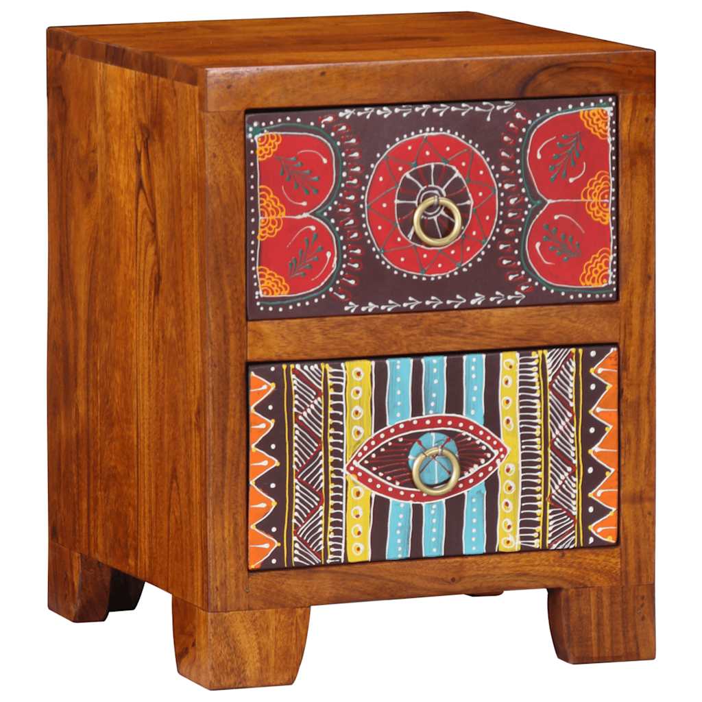 Comodino 35x35x45 cm in Legno Massello di Acacia | homemem39