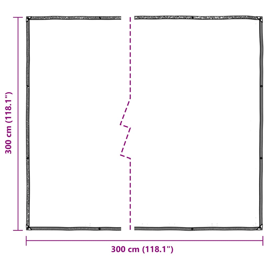Telone trasparente con occhielli 3x3 m in polietilene | homemem39