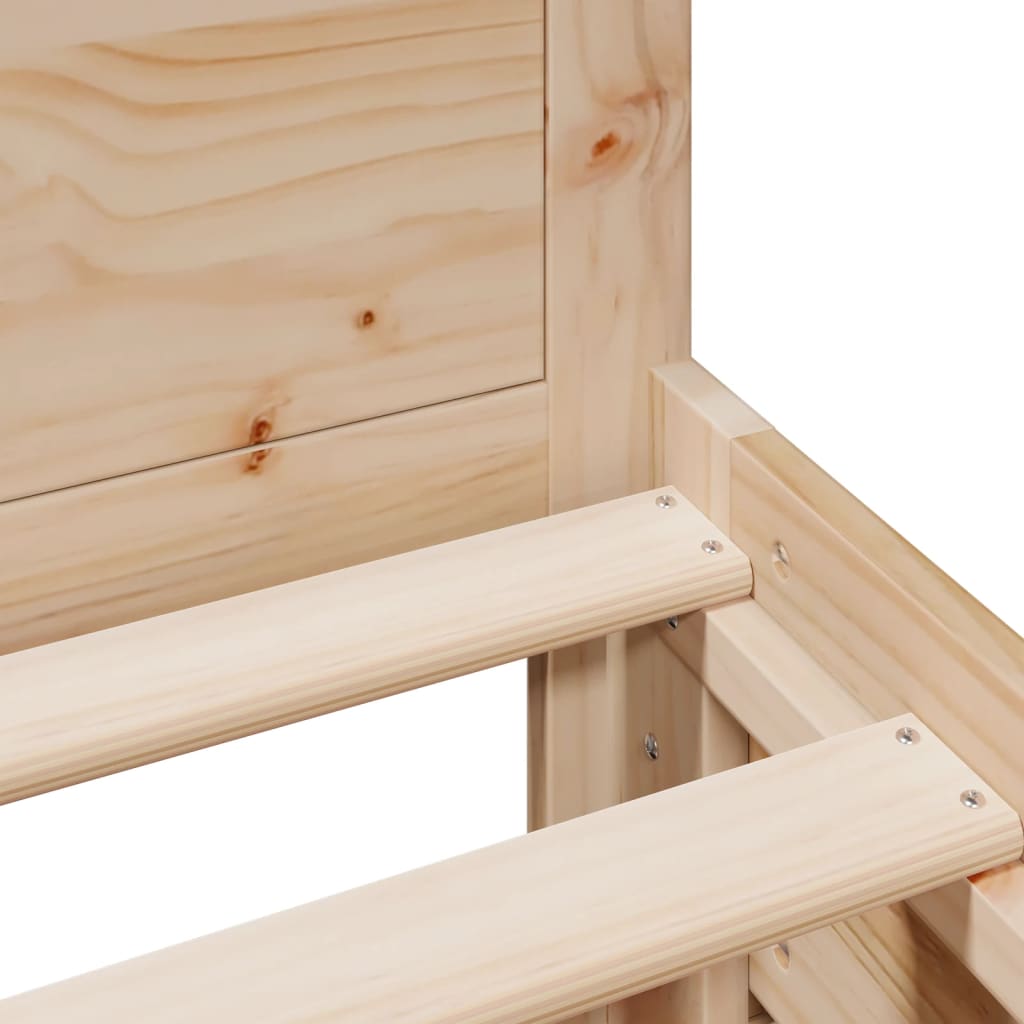 Giroletto senza Materasso con Testiera 90x200 cm Massello Pino - homemem39