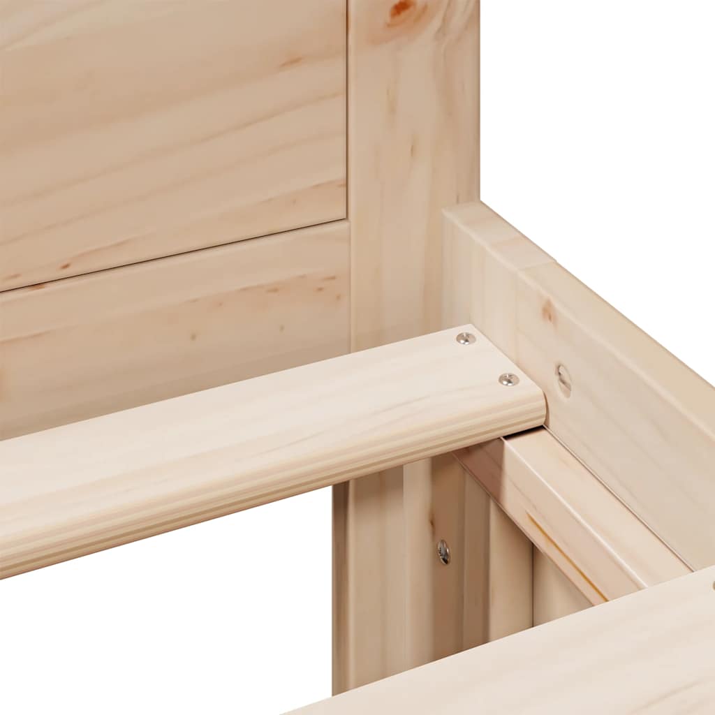 Giroletto senza Materasso con Testata 120x190 cm Massello Pino - homemem39