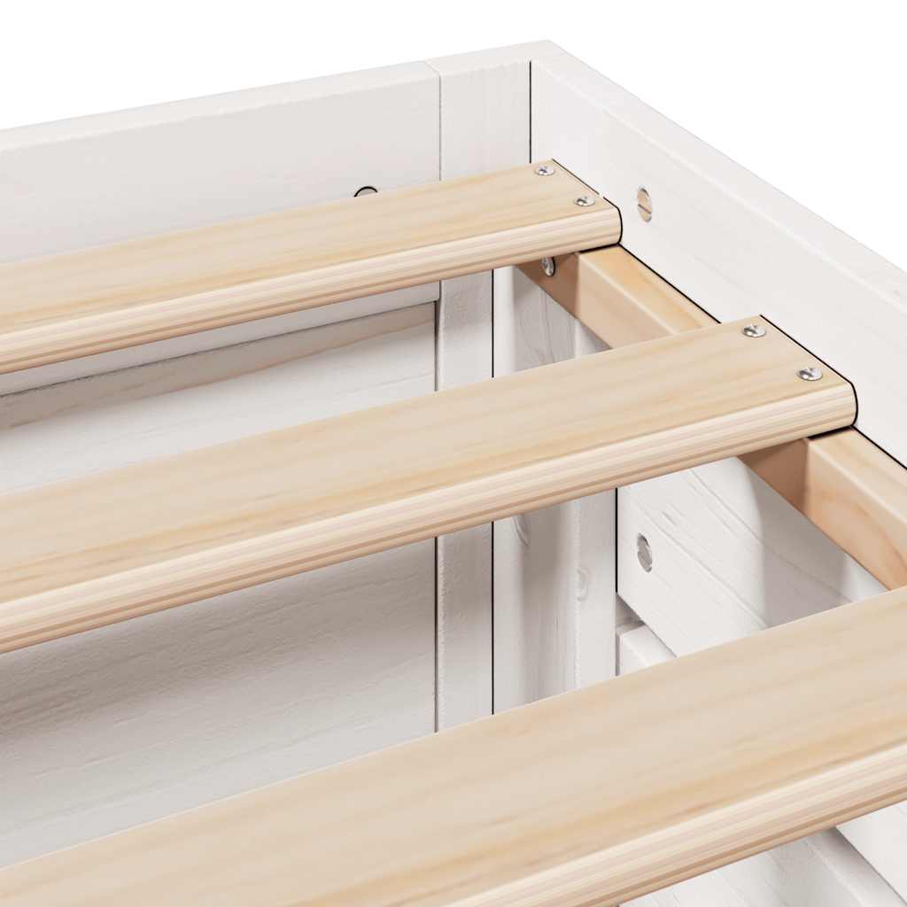 Giroletto senza Materasso con Cassetti Bianco 140x190 cm Pino | homemem39