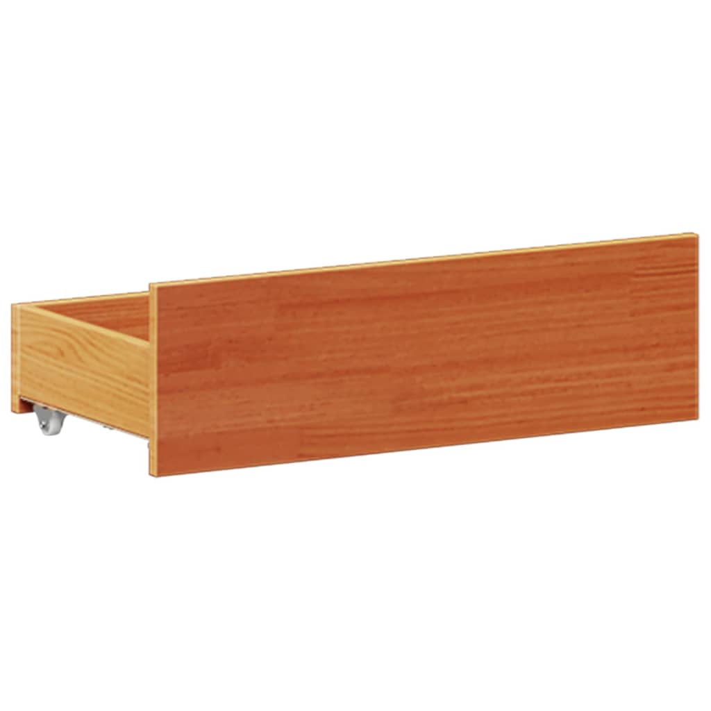 Letto Libreria senza Materasso Marrone Cera 150x200 cm in Pino | homemem39