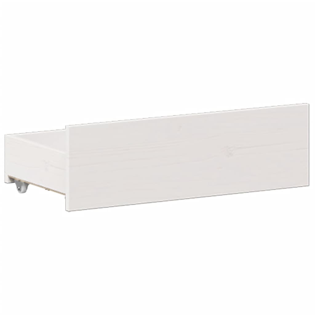 Letto Libreria senza Materasso Bianco 140x200 cm Legno di Pino | homemem39