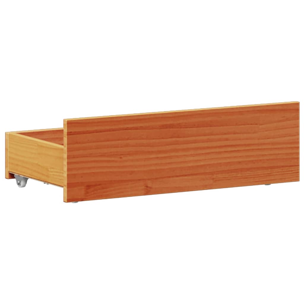Letto Libreria senza Materasso Marrone Cera 100x200 cm in Pino | homemem39