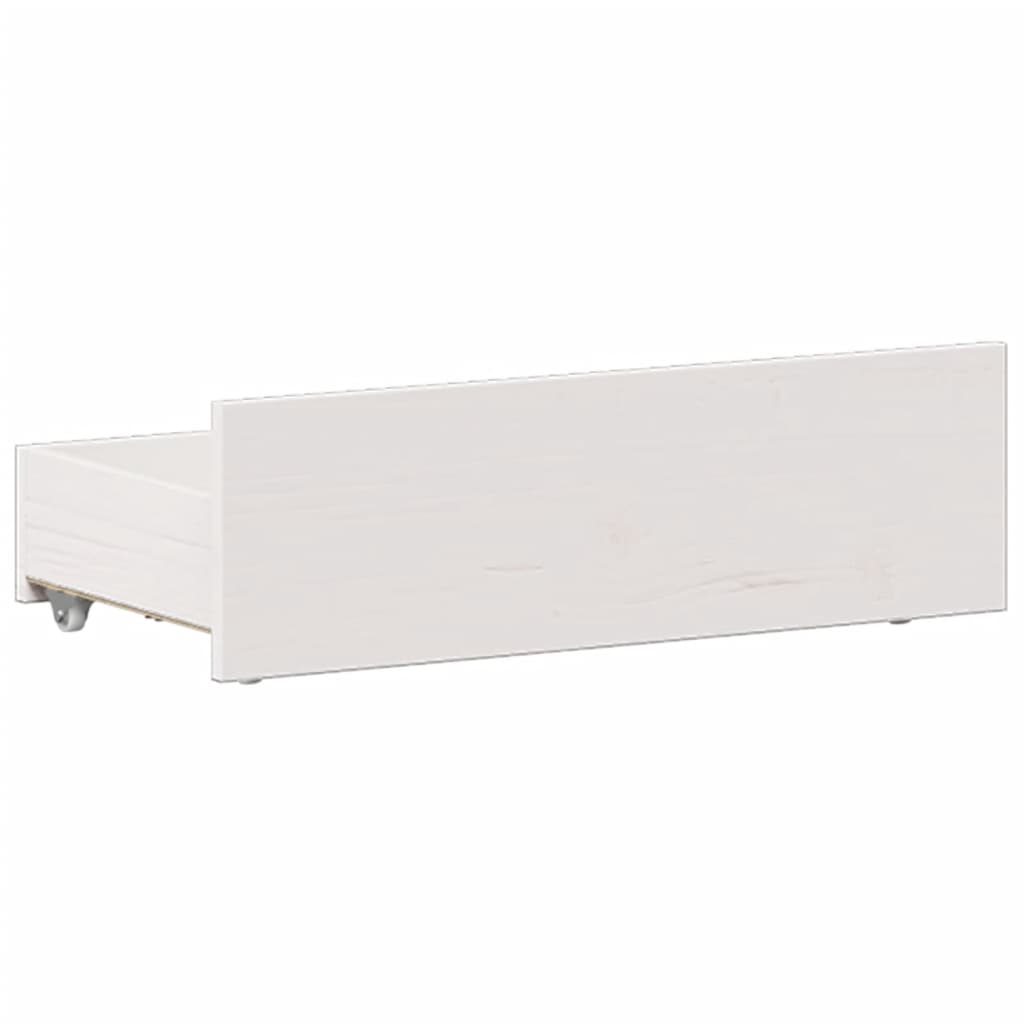 Letto Libreria senza Materasso Bianca 90x200 cm Legno di Pino | homemem39