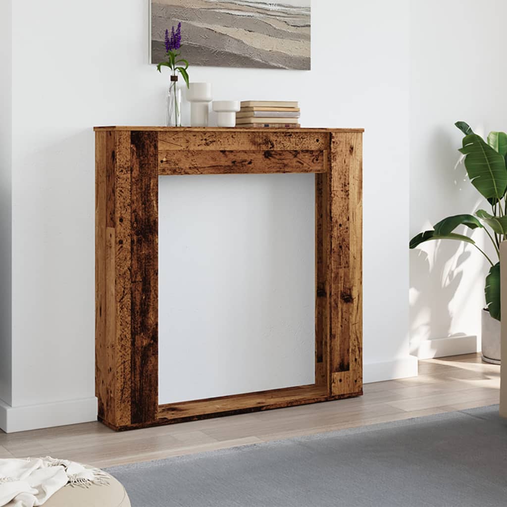 Cornice per Camino Legno Antico 100x20x100 cm in Truciolato - homemem39