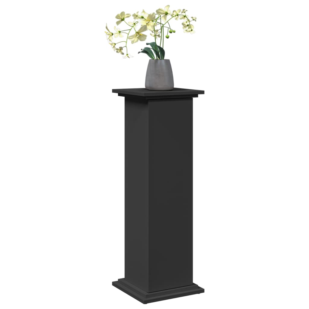 Supporto Espositivo Portaoggetti Nero 31x30x90 cm Truciolato - homemem39