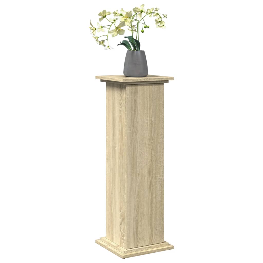 Espositore con Portaoggetti Rovere Sonoma 31x30x90cm Truciolato - homemem39