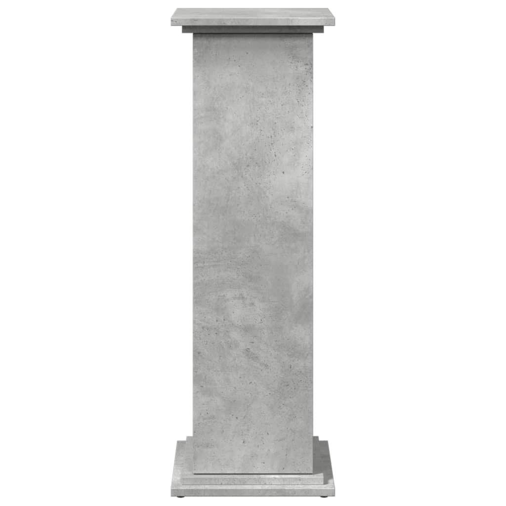 Espositore con Portaoggetti Grigio Cemento 31x30x90 Truciolato - homemem39
