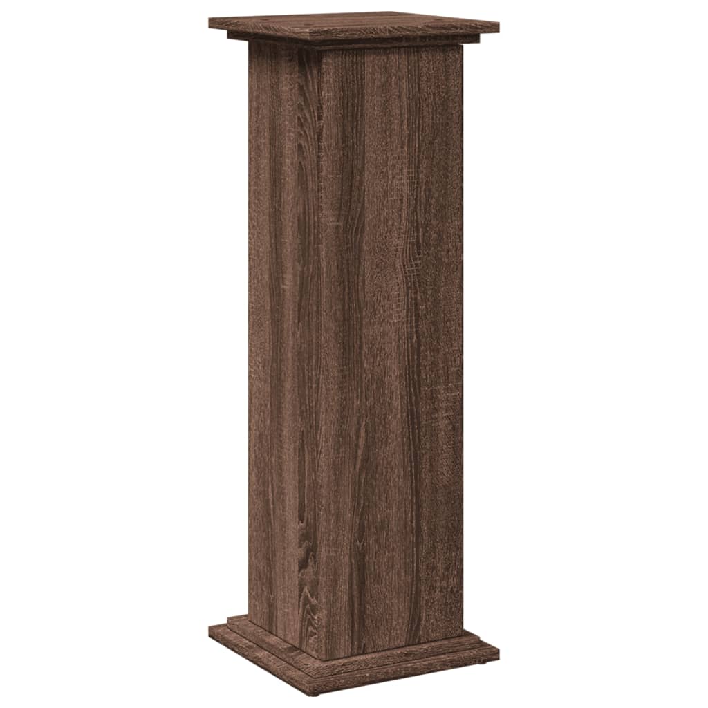 Espositore con Portaoggetti Rovere Marrone 31x30x90 Truciolato - homemem39