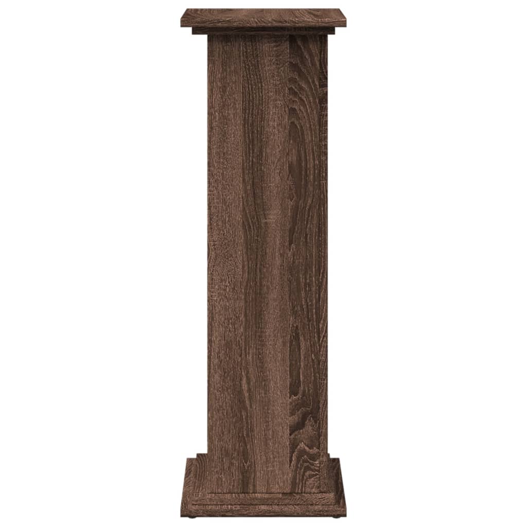 Espositore con Portaoggetti Rovere Marrone 31x30x90 Truciolato - homemem39
