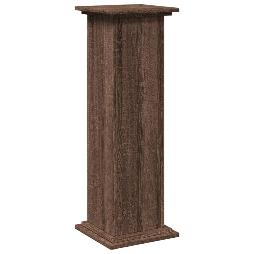 Espositore con Portaoggetti Rovere Marrone 31x30x90 Truciolato - homemem39