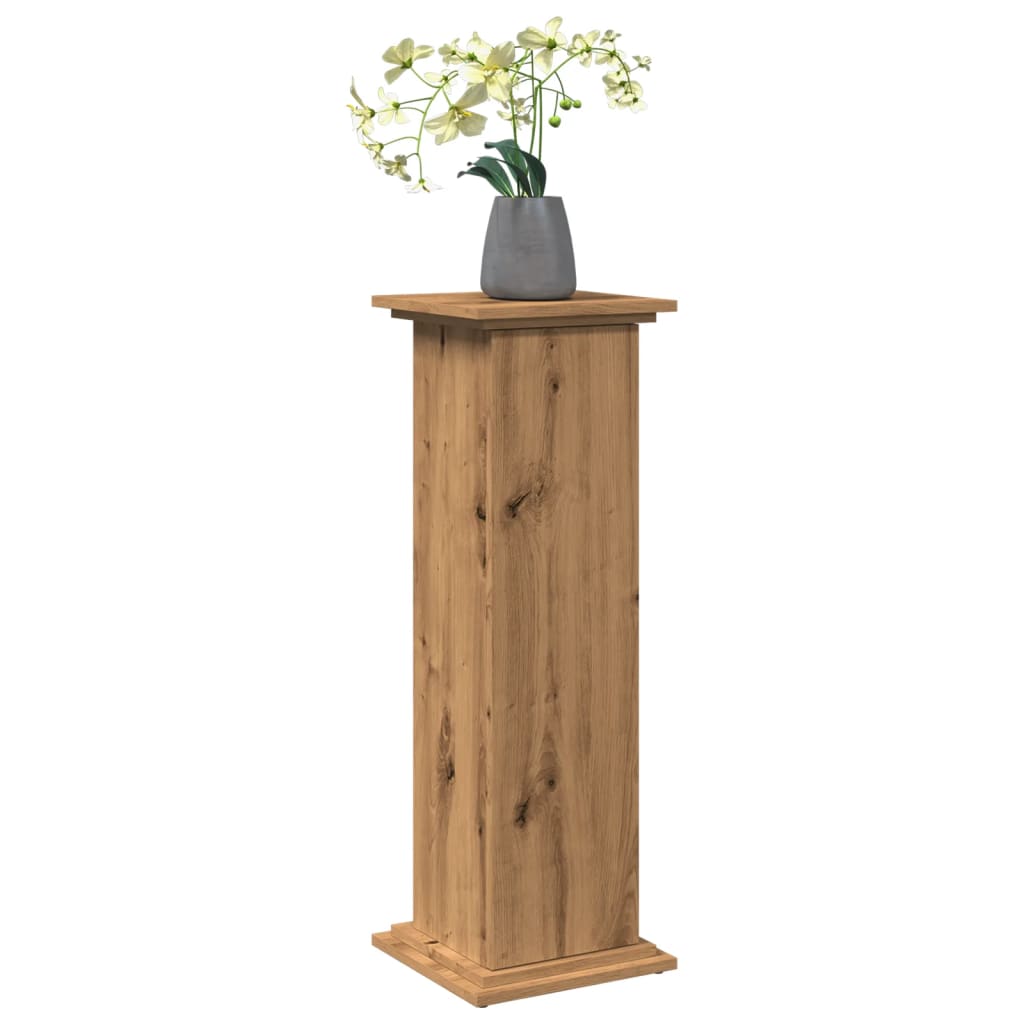 Espositore Portaoggetti Rovere Artigianale 31x30x90 Truciolato - homemem39