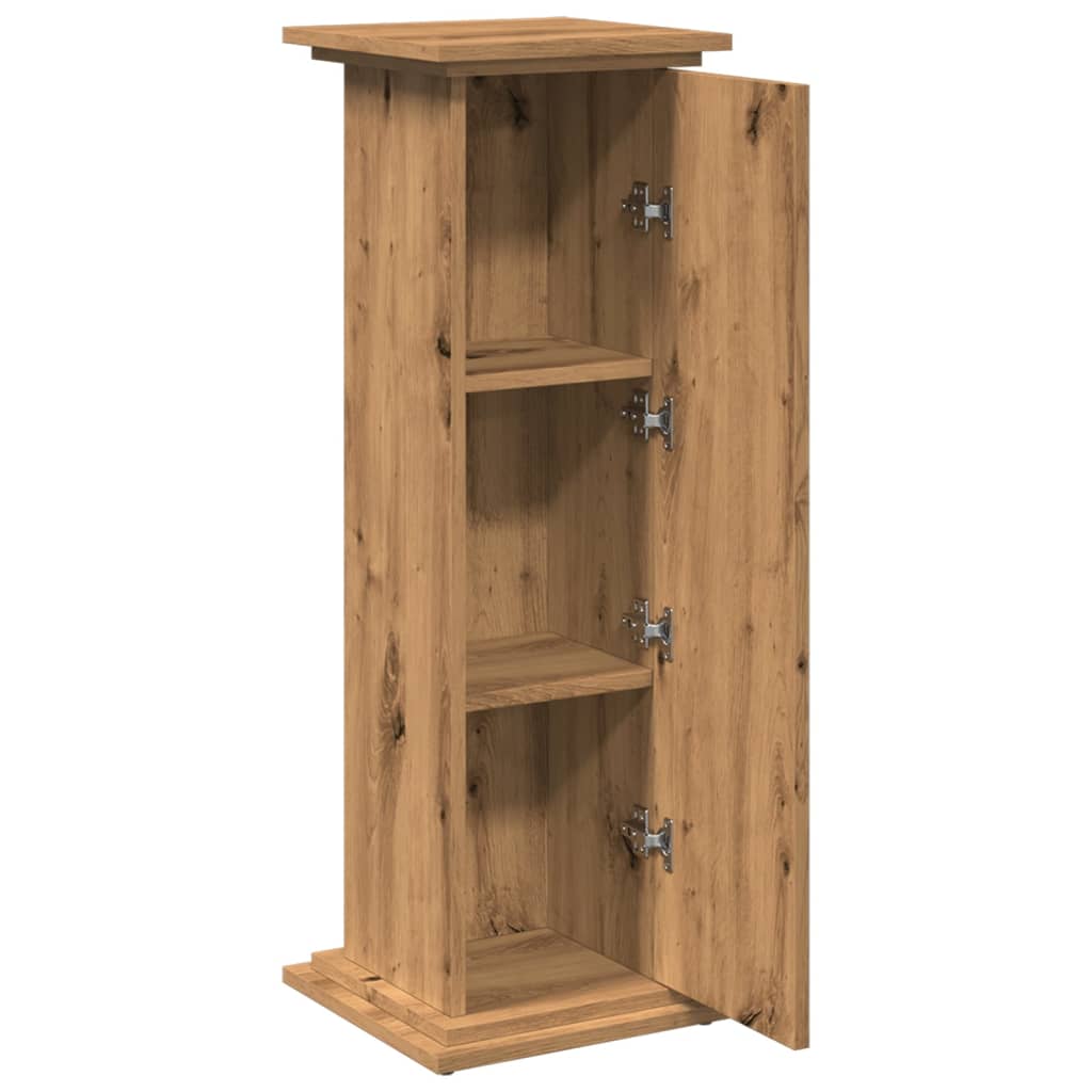 Espositore Portaoggetti Rovere Artigianale 31x30x90 Truciolato - homemem39