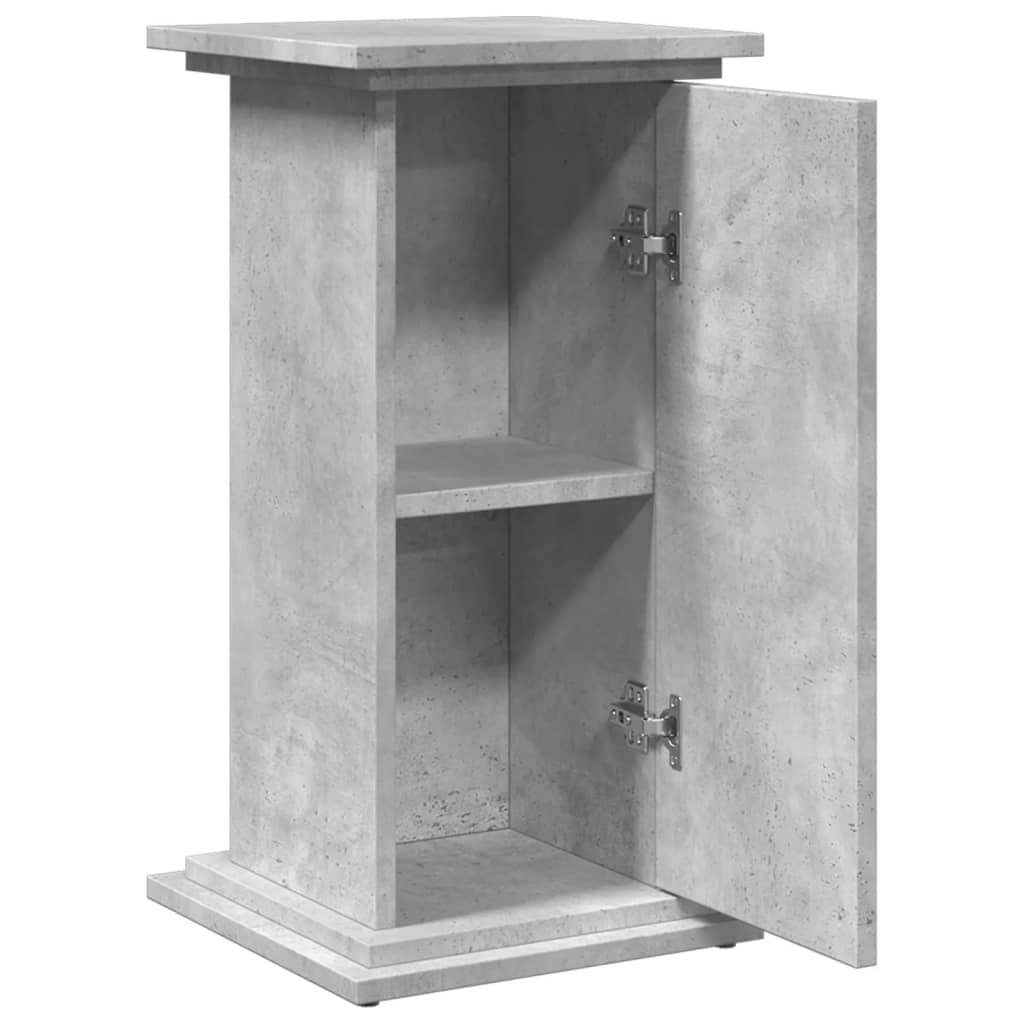 Espositore con Portaoggetti Grigio Cemento 31x30x60 Truciolato - homemem39