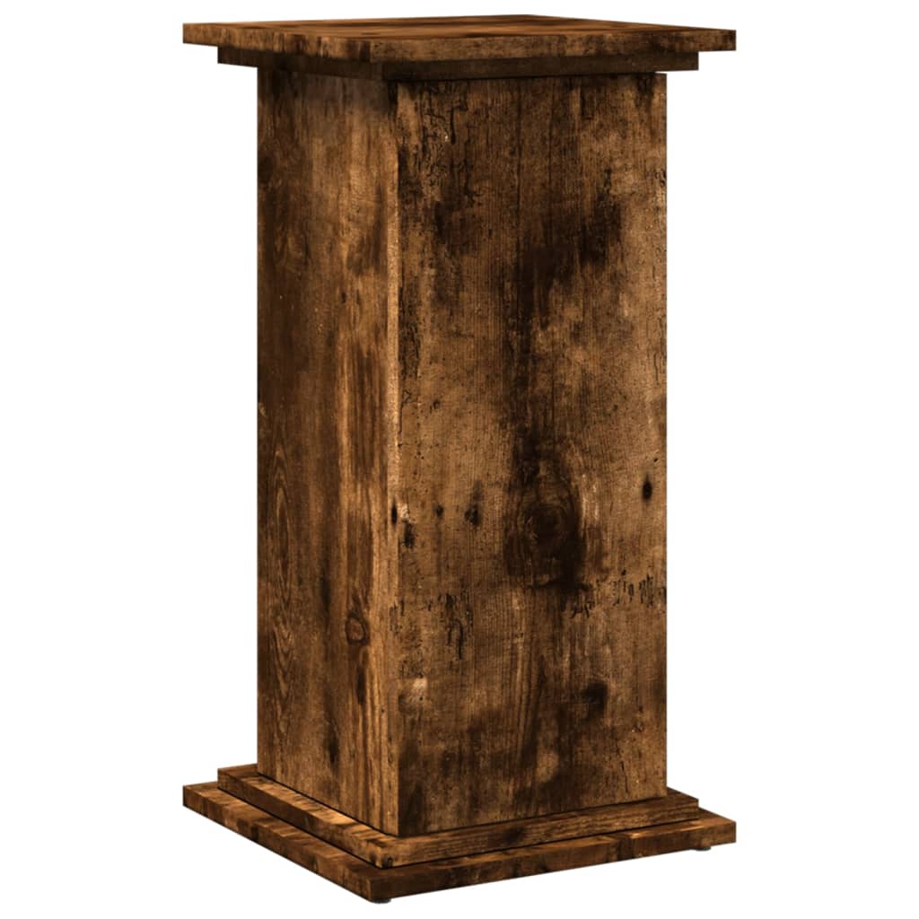 Espositore con Portaoggetti Rovere Fumo 31x30x60cm Truciolato - homemem39