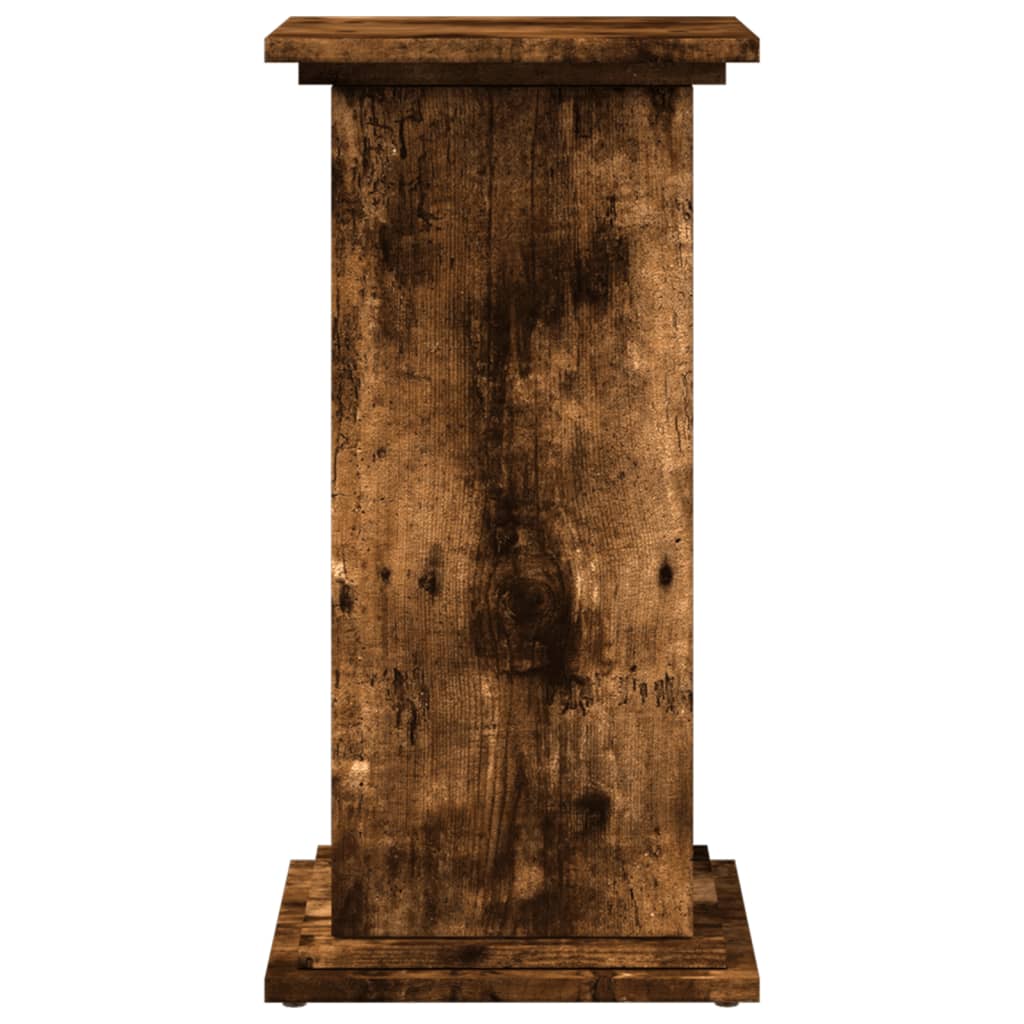 Espositore con Portaoggetti Rovere Fumo 31x30x60cm Truciolato - homemem39