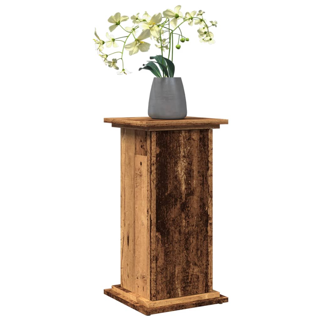 Espositore con Portaoggetti Legno Antico 31x30x60 cm Truciolato - homemem39
