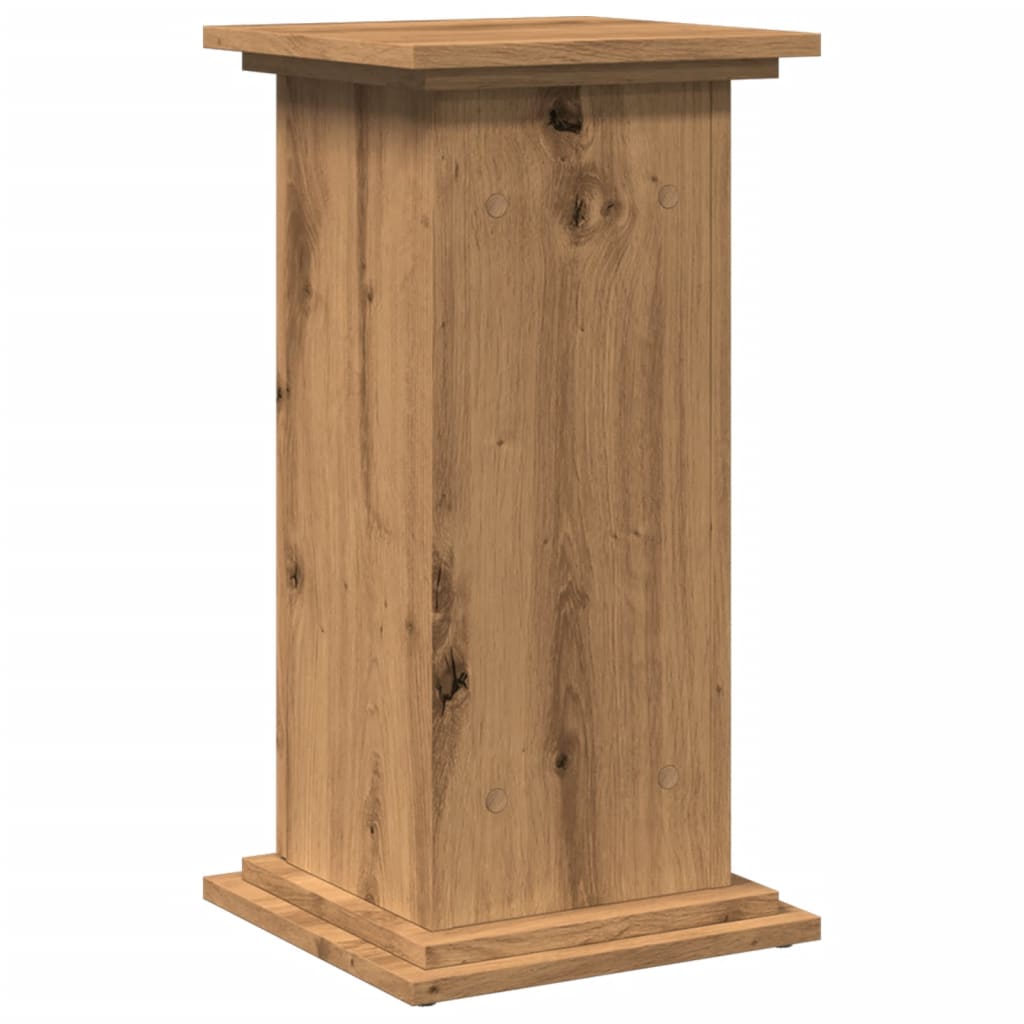 Espositore Portaoggetti Rovere Artigianale 31x30x60 Truciolato - homemem39