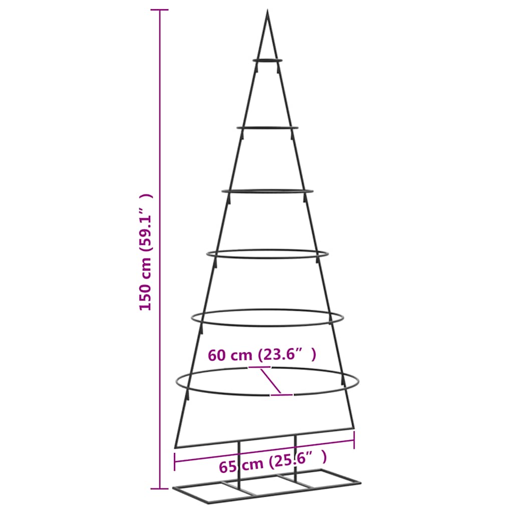 | Albero di Natale in metallo | 150 cm Acciaio Verniciato a Polvere | homemem39