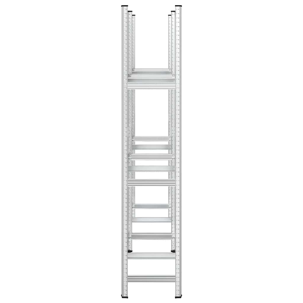 Ripiani Pneumatici a 3 Strati 2 pz Argento 110x40x200cm Acciaio