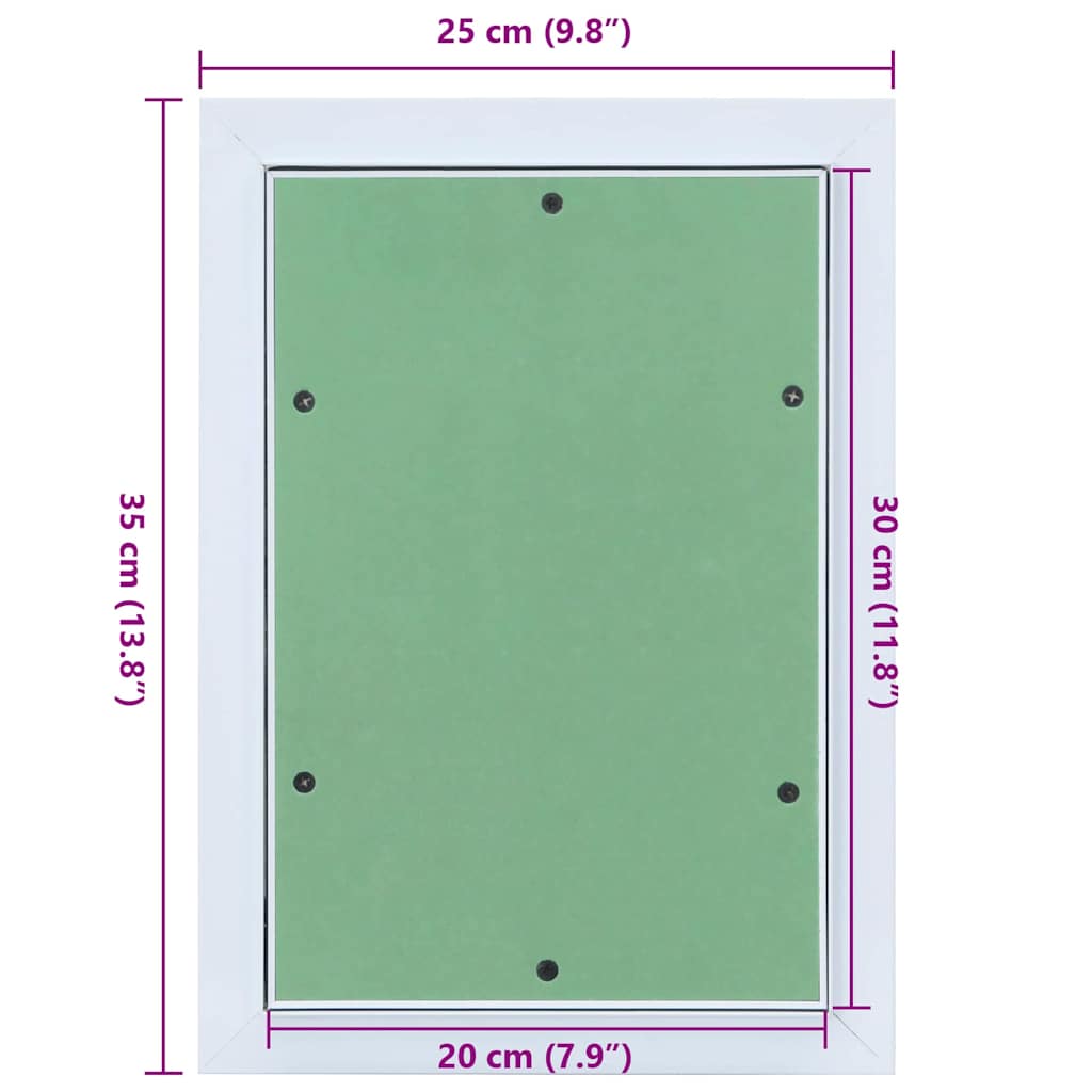 Pannello di accesso Bianco 25 x 35 cm Alluminio e Cartongesso