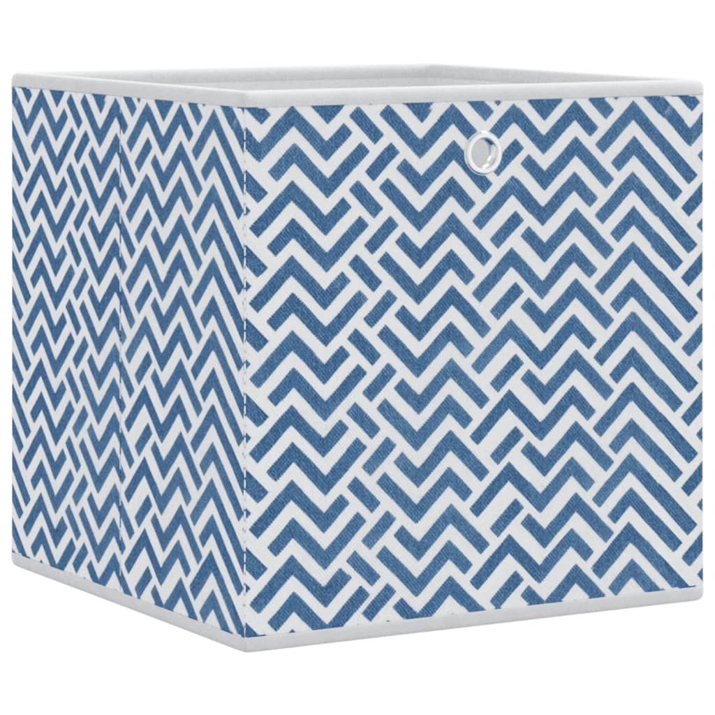Scatole Portaoggetti 10 pz Blu 32x32x32 cm Tessuto non Tessuto - homemem39