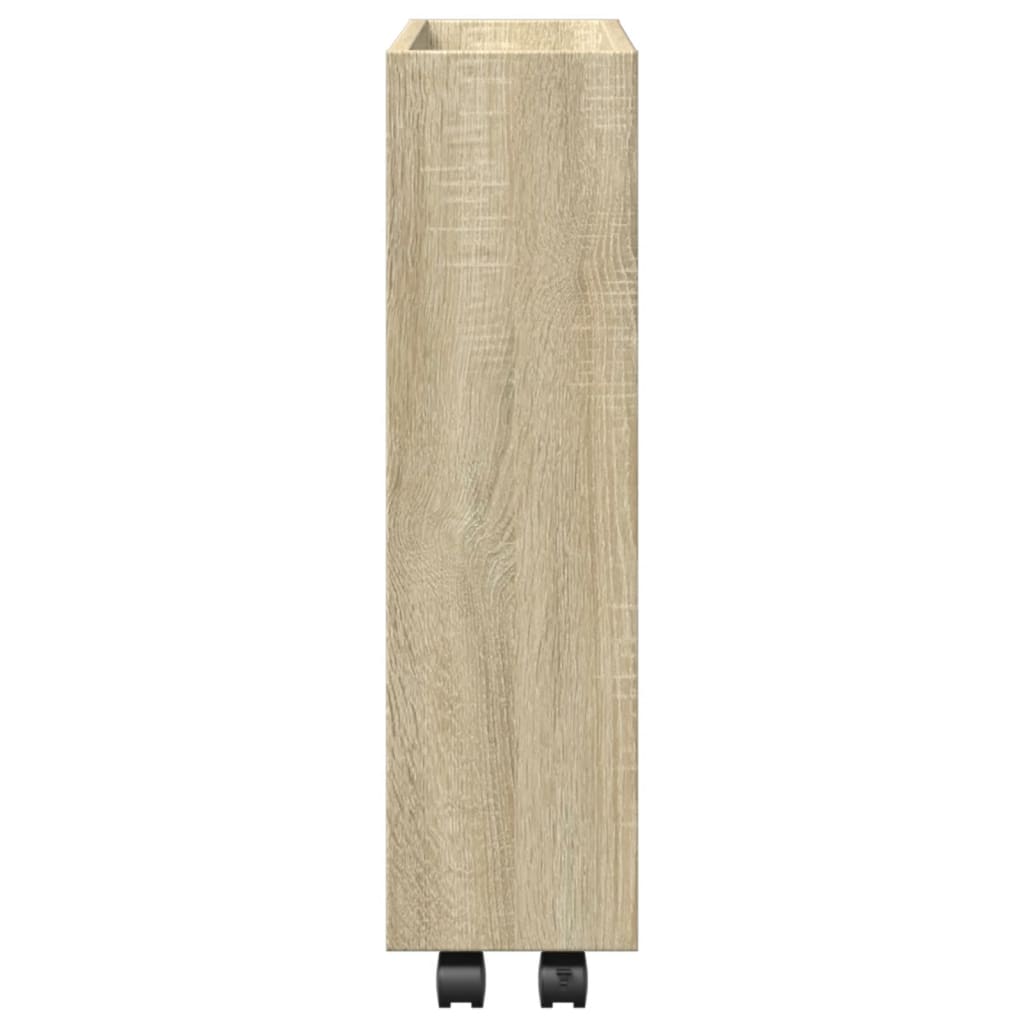 Carrello Stretto a 3 Livelli Rovere Sonoma in Truciolato - homemem39