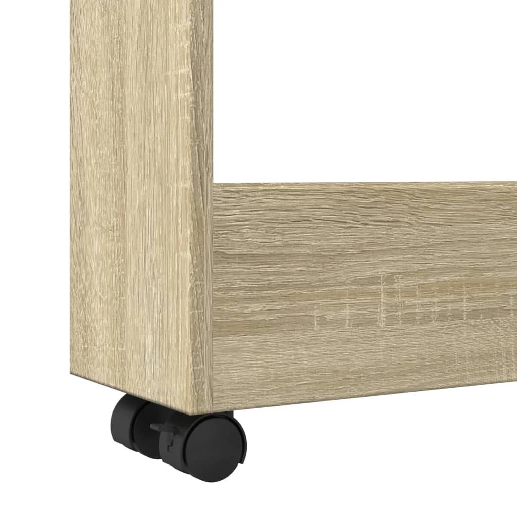 Carrello Stretto a 3 Livelli Rovere Sonoma in Truciolato - homemem39