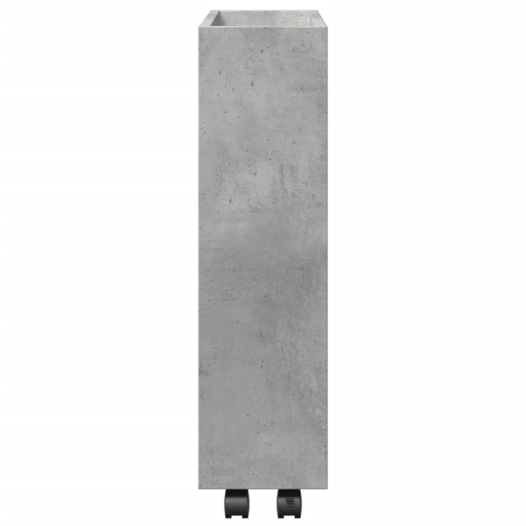 Carrello Stretto a 3 Livelli Grigio Cemento in Truciolato - homemem39
