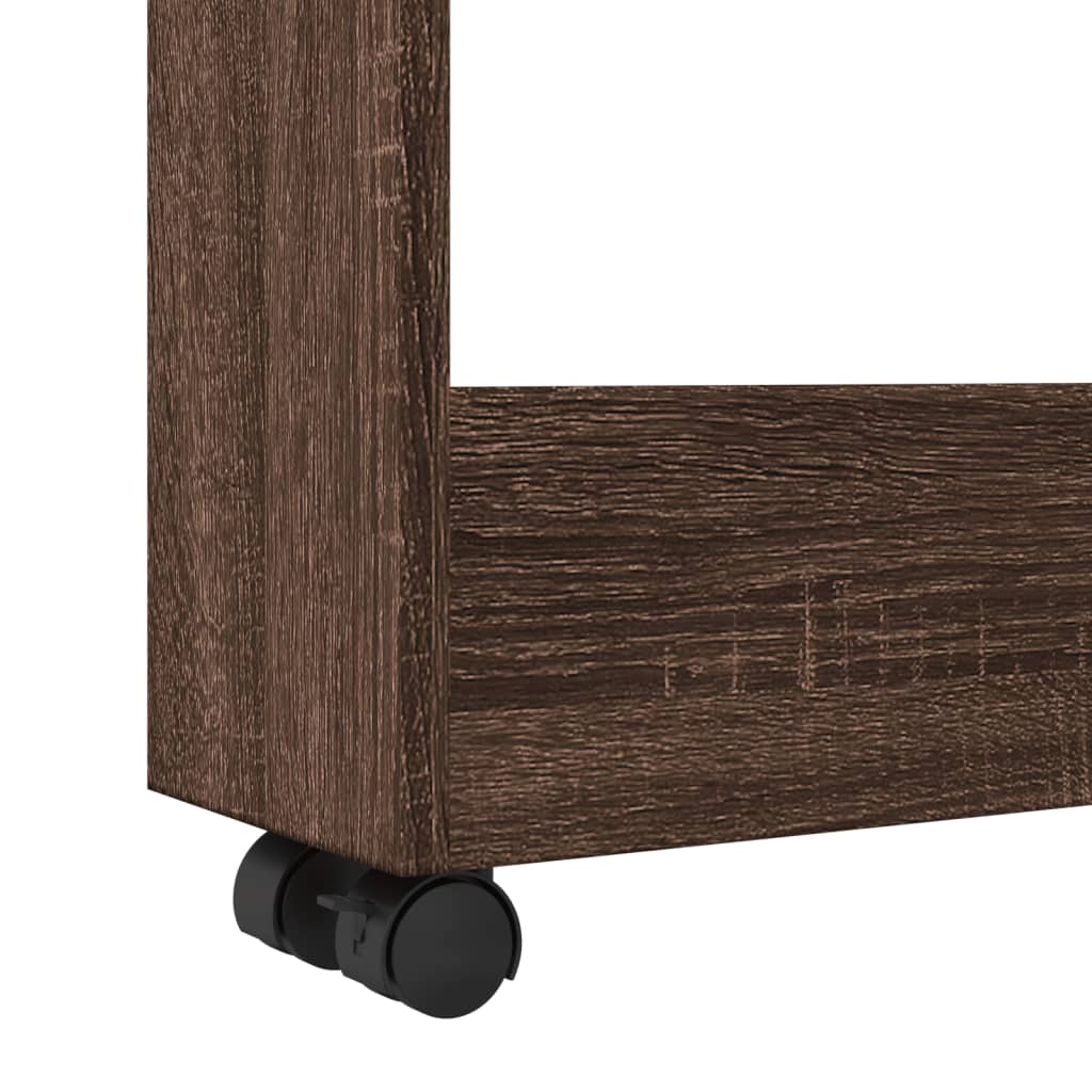 Carrello Stretto a 3 Livelli Rovere Marrone in Truciolato - homemem39