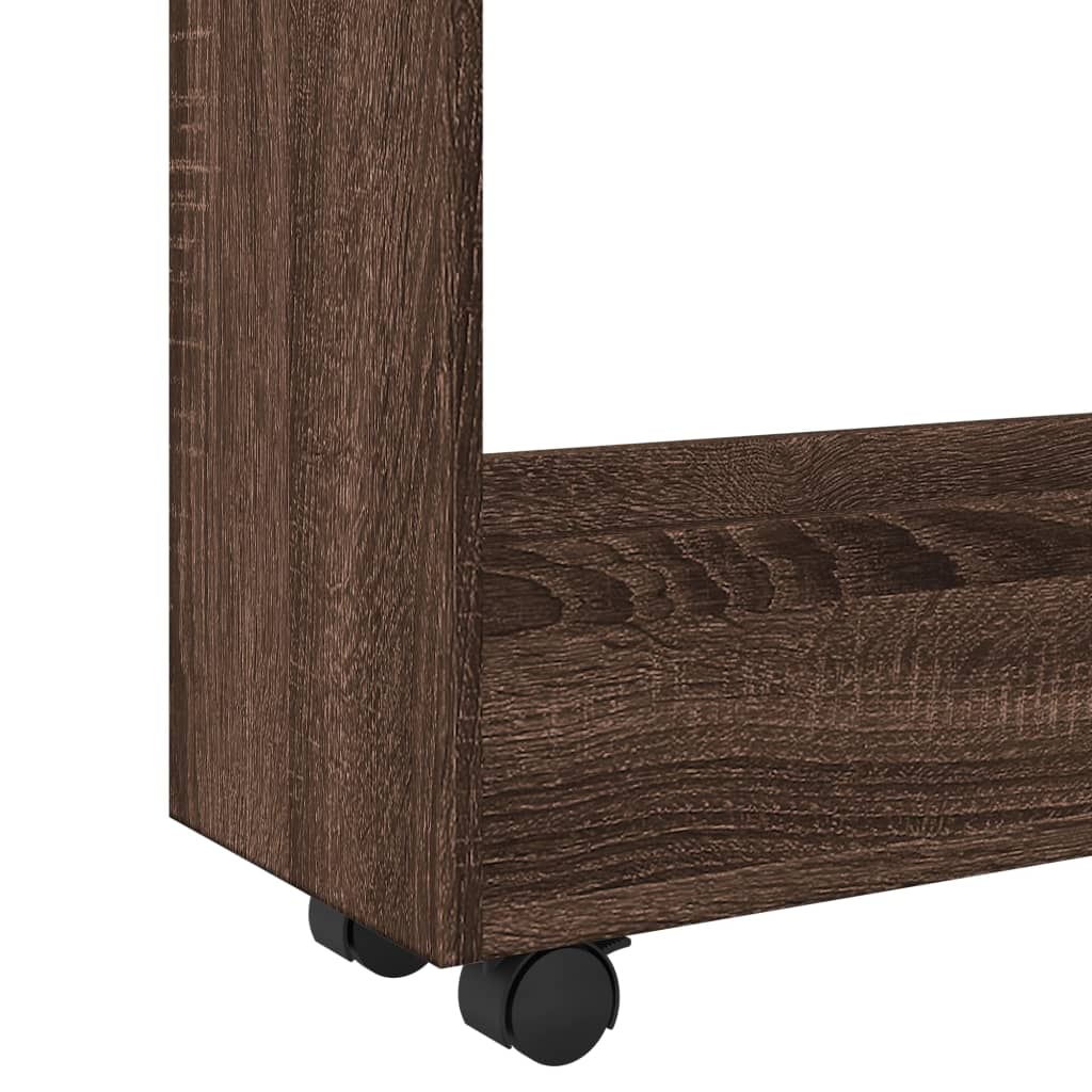 Carrello Stretto a 3 Livelli Rovere Marrone in Truciolato - homemem39