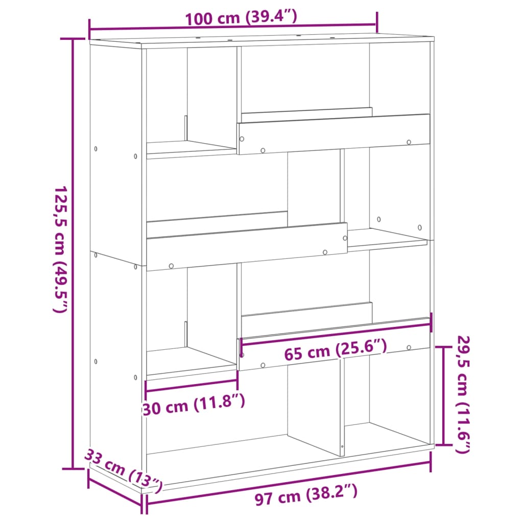 Libreria Bianca 100x33x125,5 cm in Truciolato | homemem39