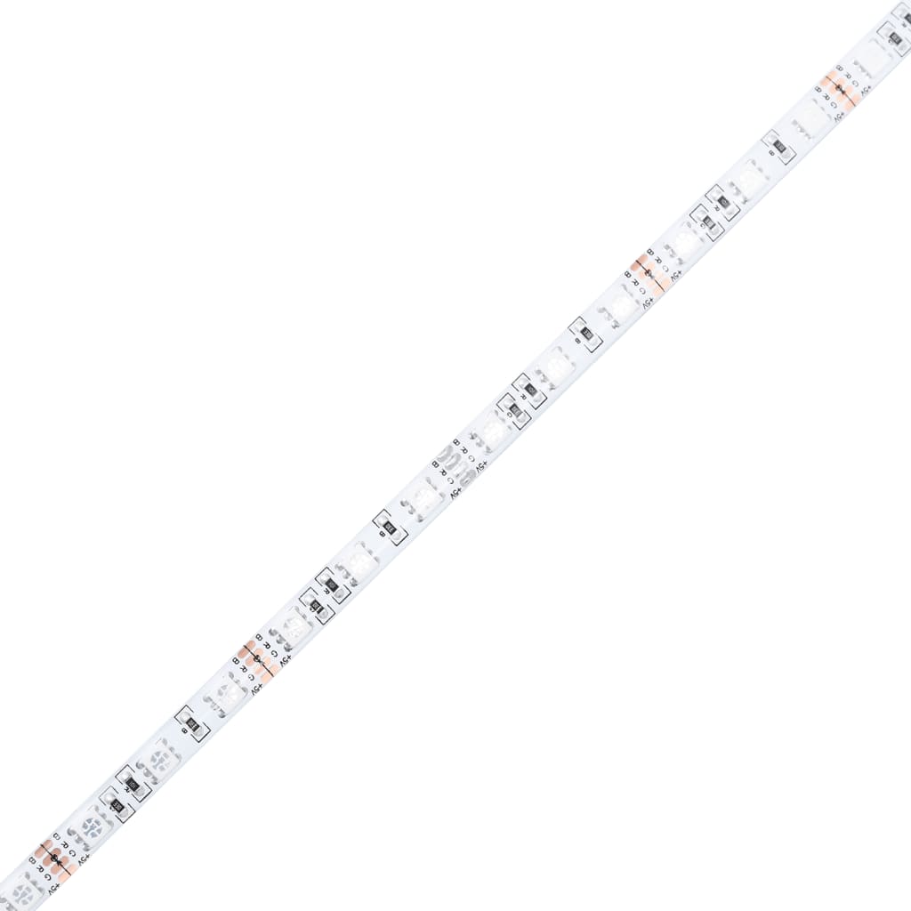 Scrivania con Luci LED Nera 140x55x91 cm in Legno Multistrato - homemem39
