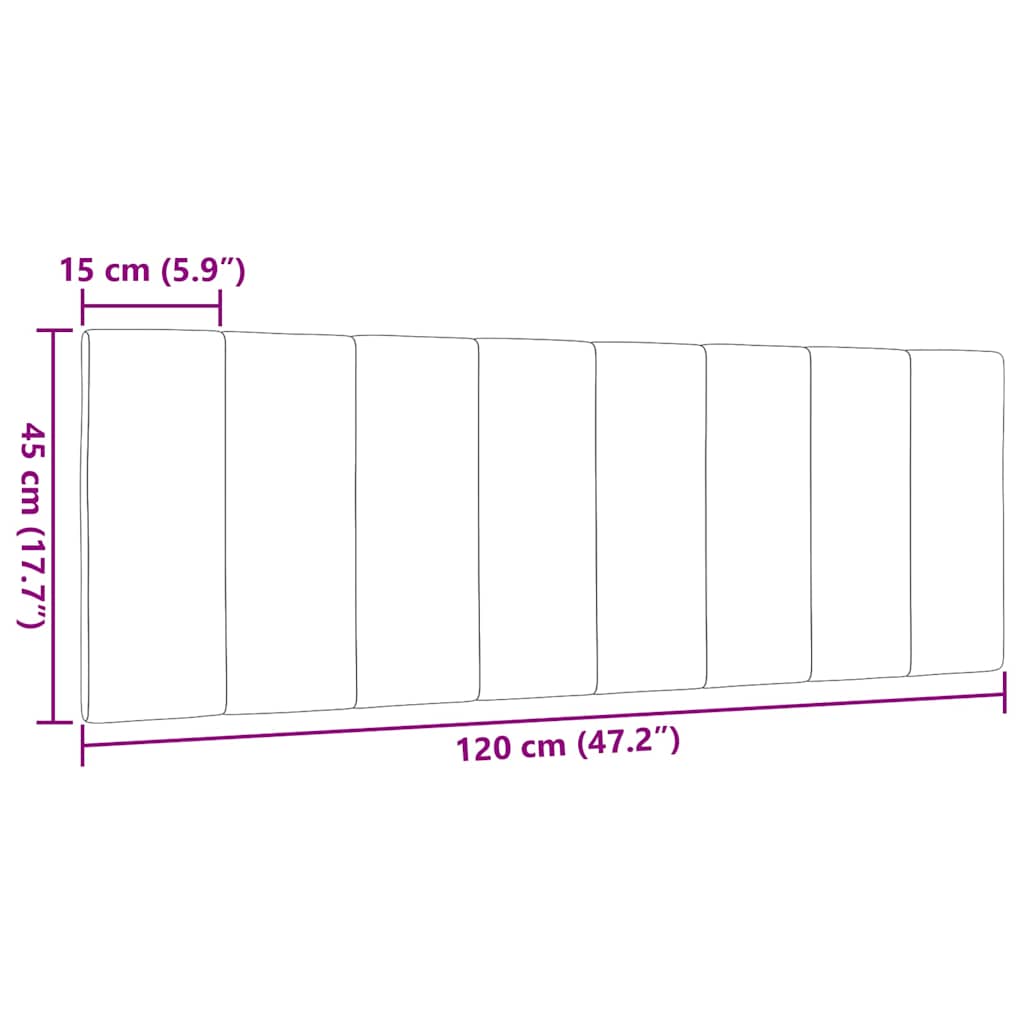 Cuscino Testiera Hanko Tortora 120 cm in Tessuto | homemem39