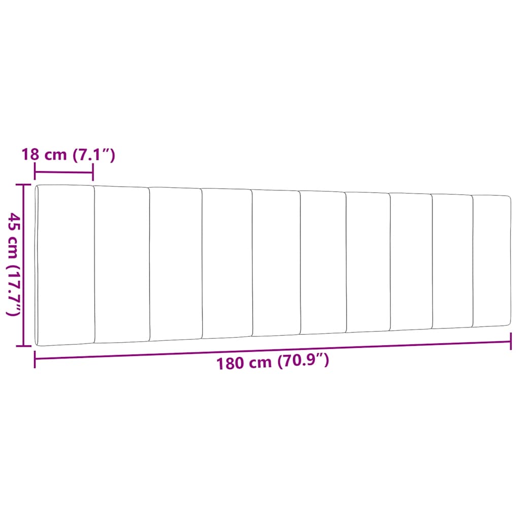 Cuscino Testiera Marrone Scuro 180 cm in Tessuto - homemem39