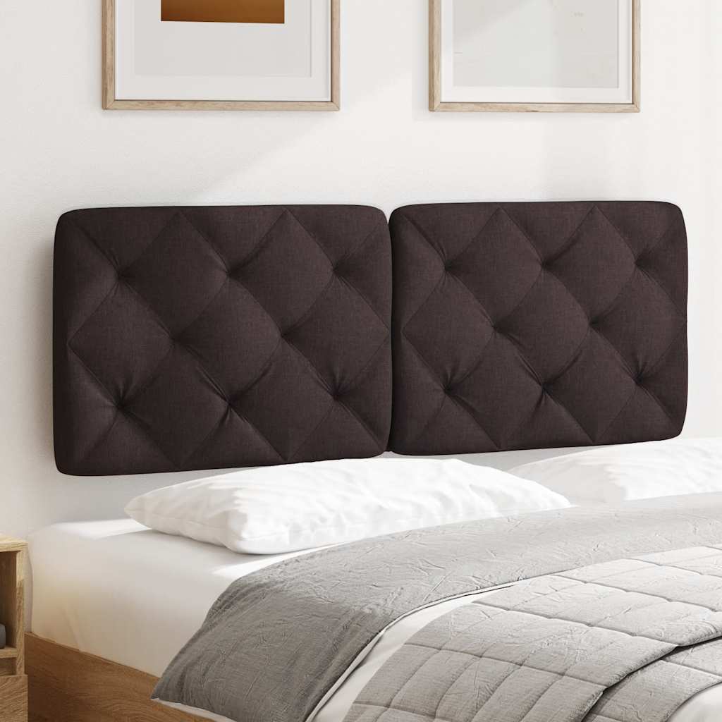 Cuscino Testiera Marrone Scuro 140 cm in Tessuto