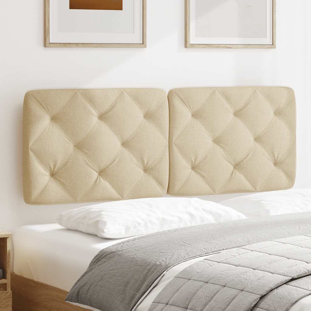 Cuscino Testiera Crema 140 cm in Tessuto