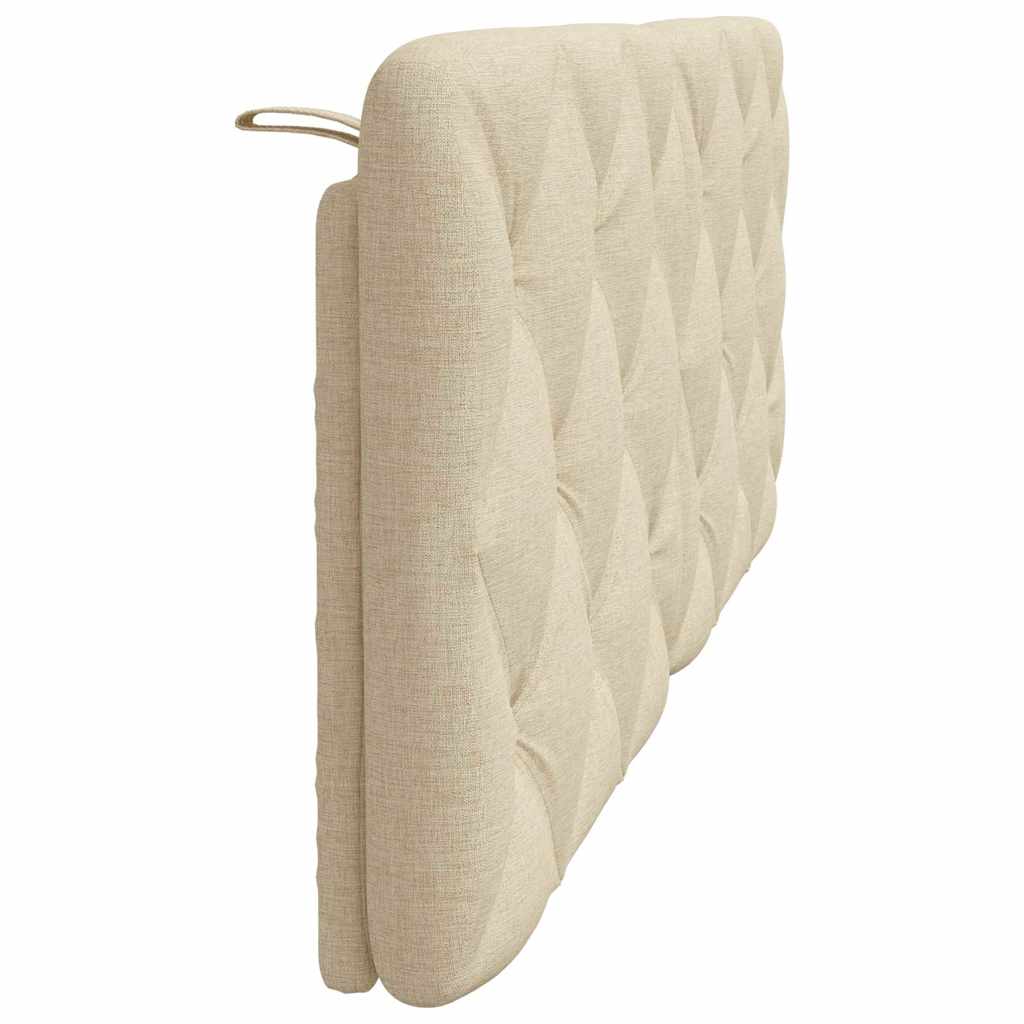 Cuscino Testiera Crema 140 cm in Tessuto