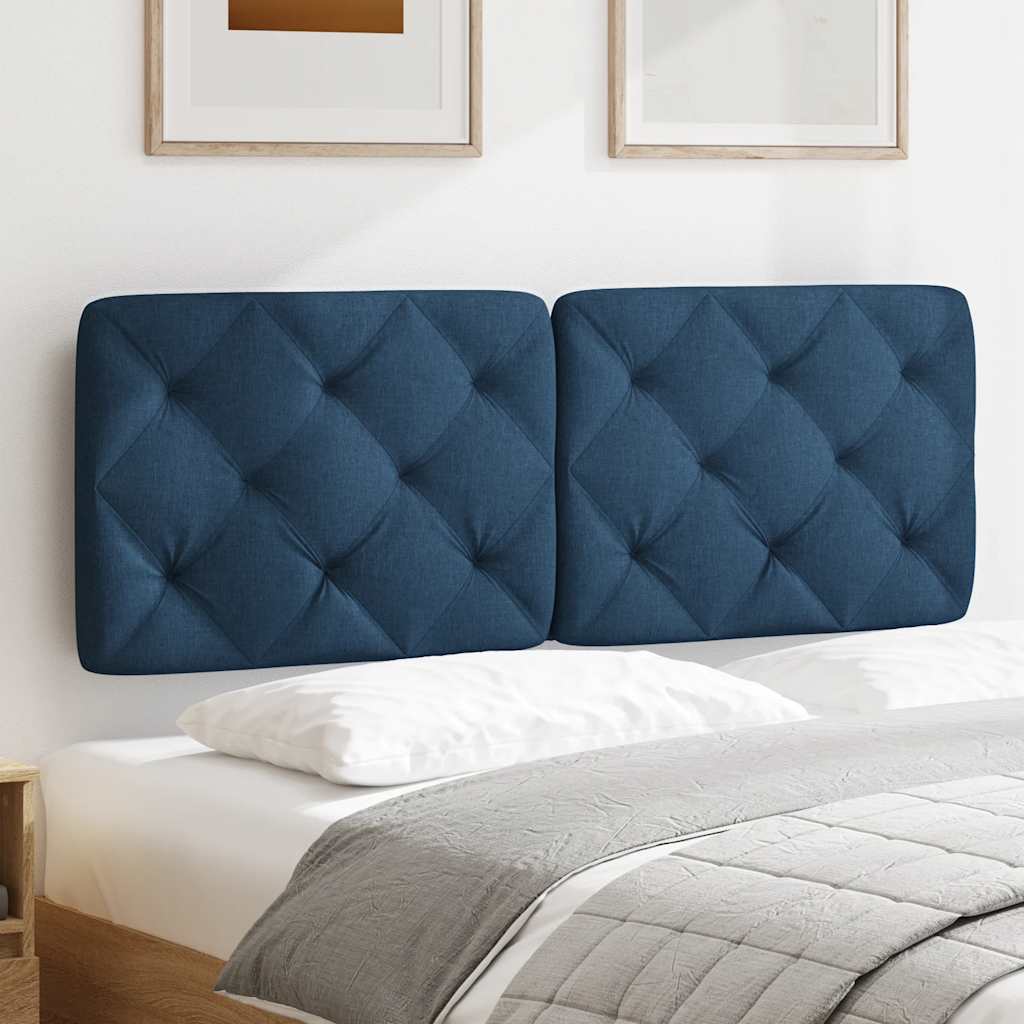 Cuscino Testiera Blu 140 cm in Tessuto
