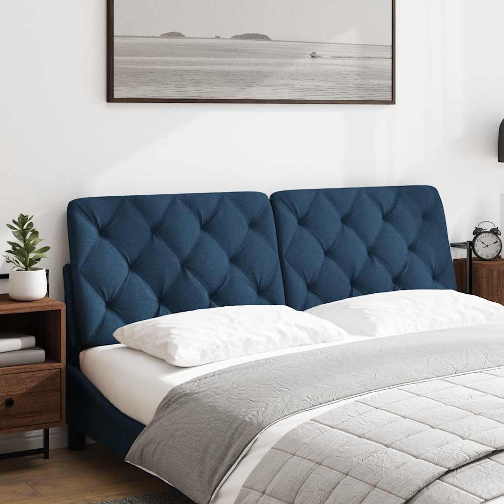Cuscino Testiera Blu 160 cm in Tessuto