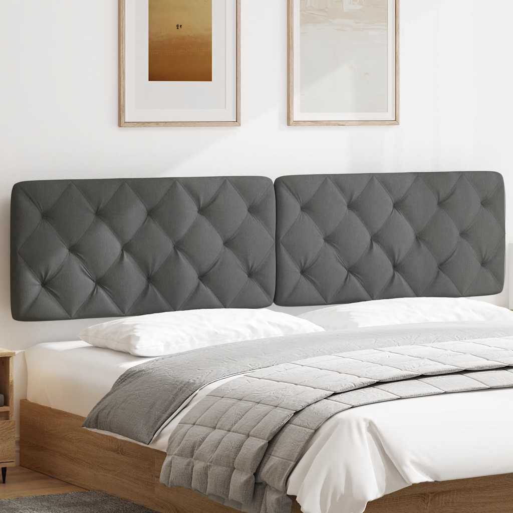 Cuscino Testiera Grigio Scuro 200 cm in Tessuto