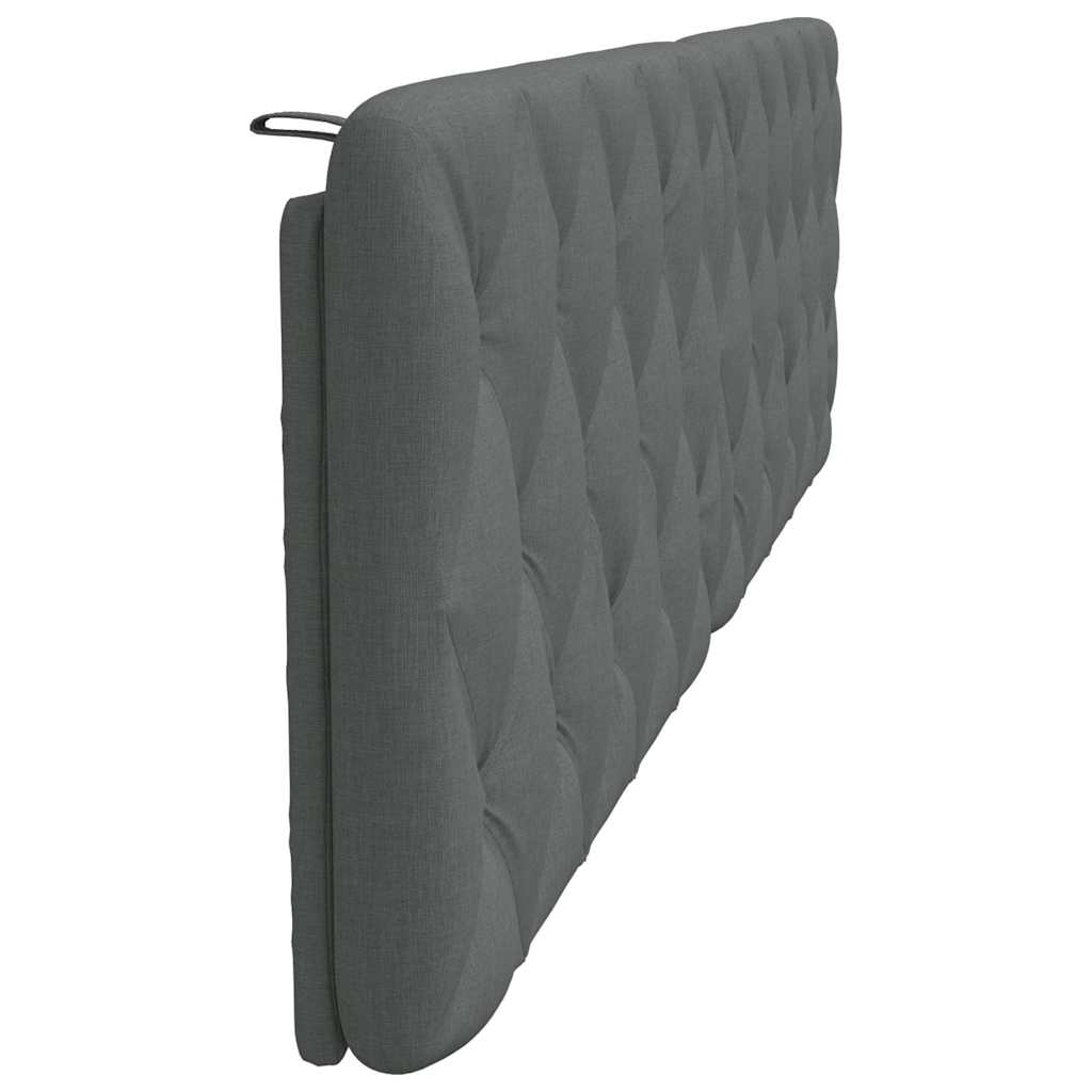 Cuscino Testiera Grigio Scuro 200 cm in Tessuto