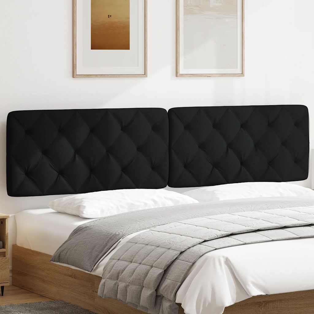 Cuscino Testiera Nero 200 cm in Tessuto