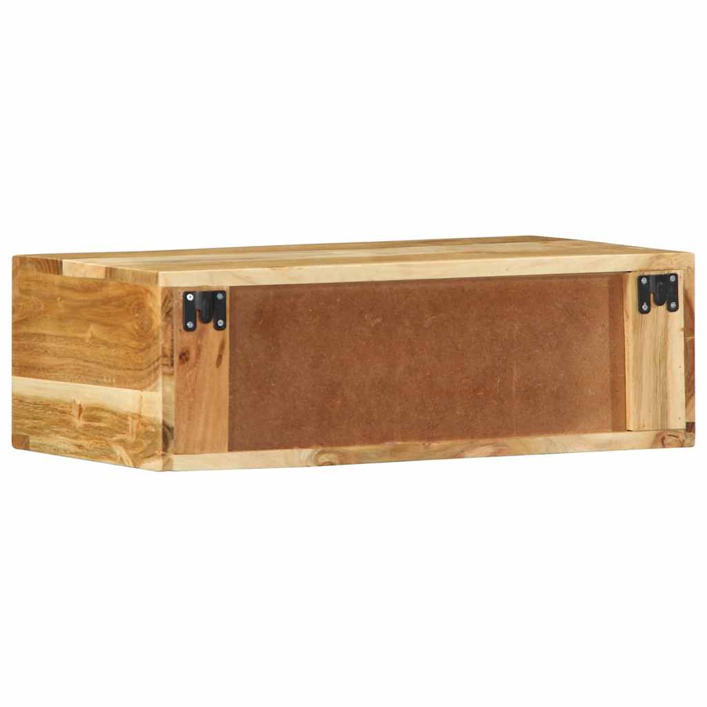 Mobile TV a Parete 60x30x19 cm in Legno Massello di Acacia - homemem39