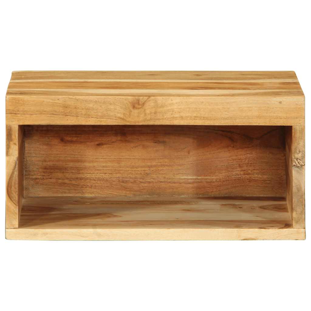 Mobile TV a Parete 2 pz in Legno Massello di Acacia - homemem39