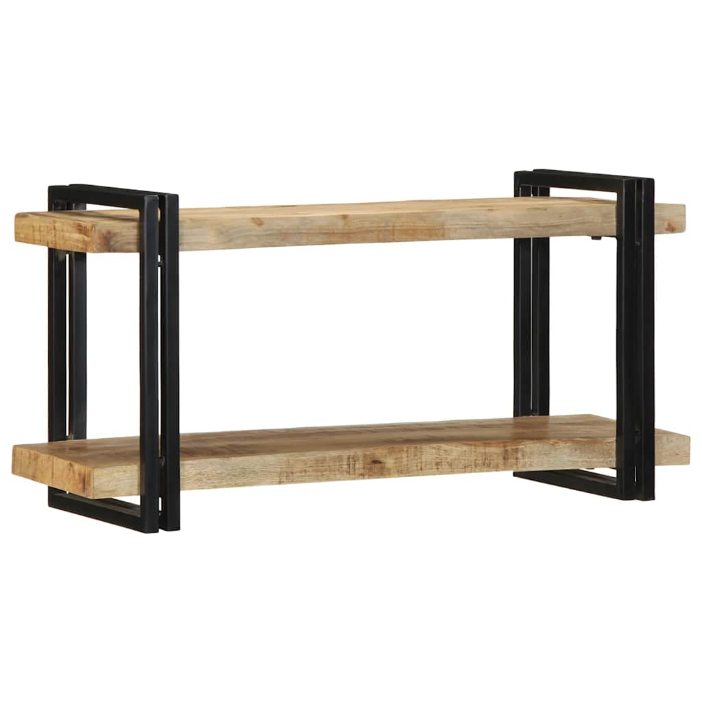 Mensola da Parete 90x33x45 cm in Legno Massello di Mango Grezzo - homemem39