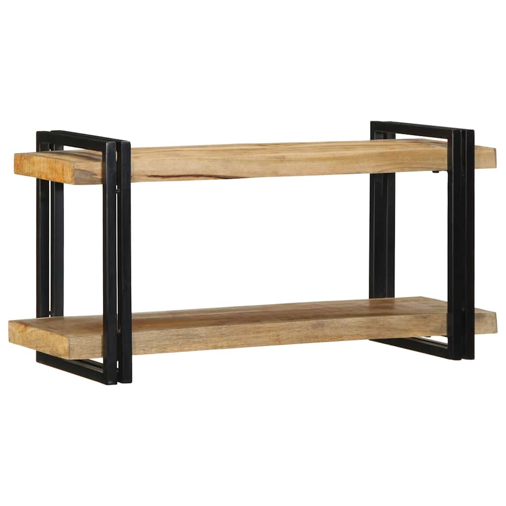 Mensola da Parete 90x33x45 cm in Legno Massello di Mango Grezzo - homemem39