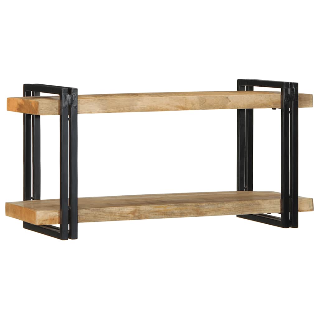 Mensola da Parete 90x33x45 cm in Legno Massello di Mango Grezzo - homemem39